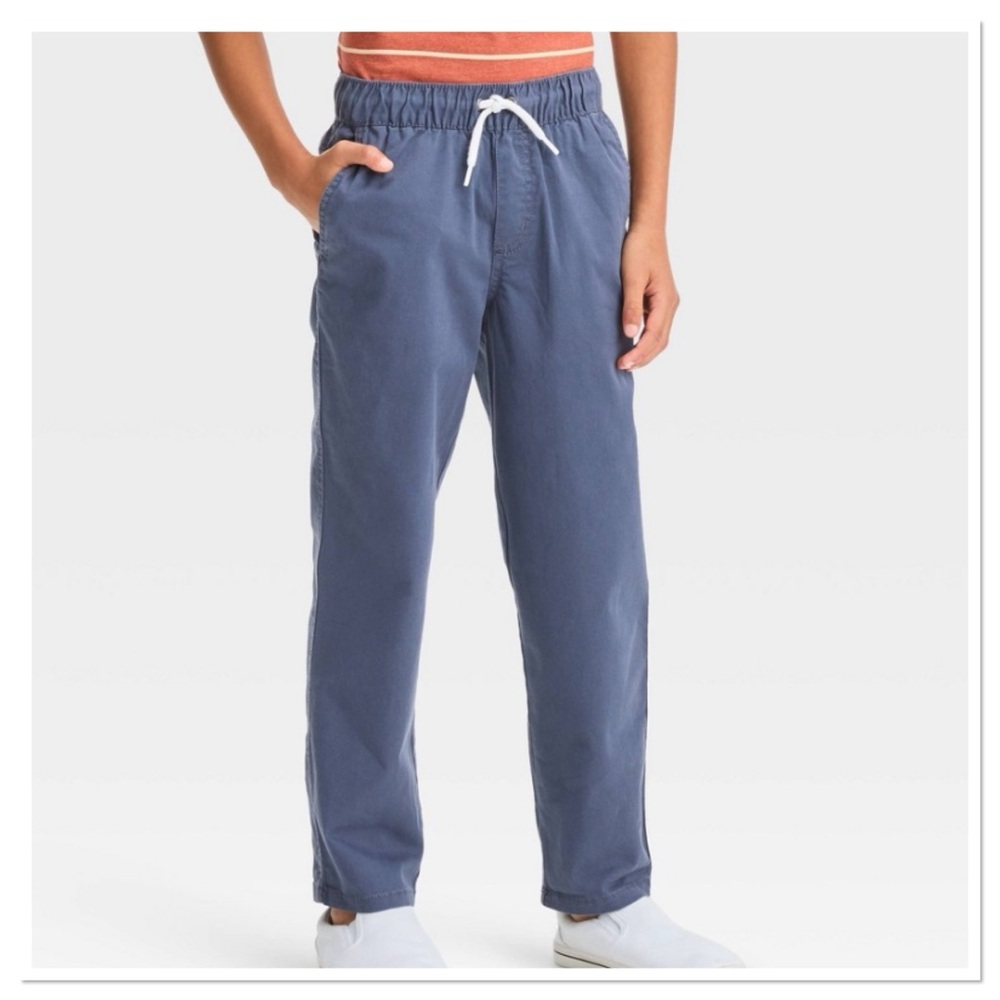 Cat & Jack Boy’s Blue Stretch Tapered Woven Tapered Jogger Pants